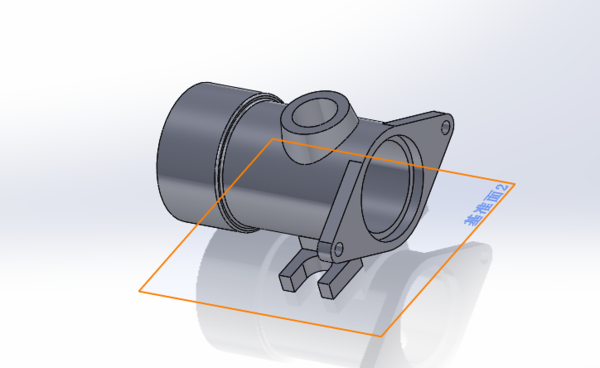 solidworks的一个零件图不会画，希望可以帮我解答一下。图中圈出的两个地方看不明白，不知道如何画。