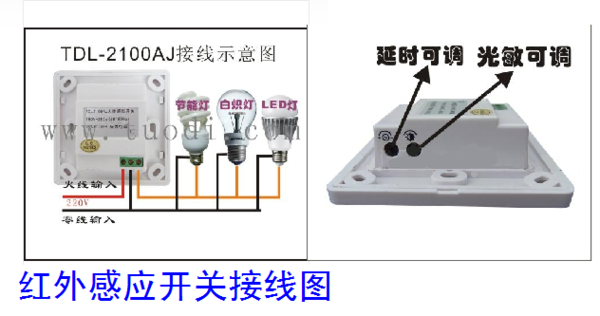 安装红外线感应探头的筒灯需要放几根线_360