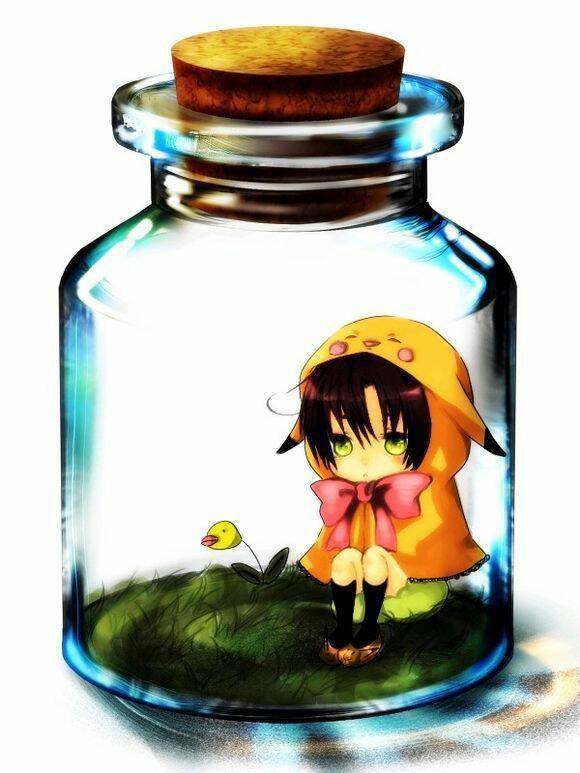 谁有装在瓶子里的动漫的空瓶子图片_360问答