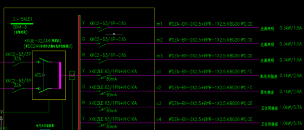 电气,这个系统图里面有m3回路,可平面图没有,